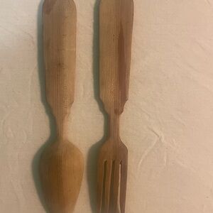 Wooden spoon and fork